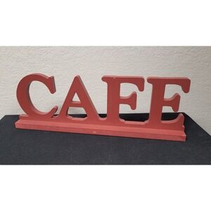 Maison Rouge Wooden Cafe Standing Sign Red